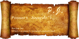 Possert Juvenál névjegykártya